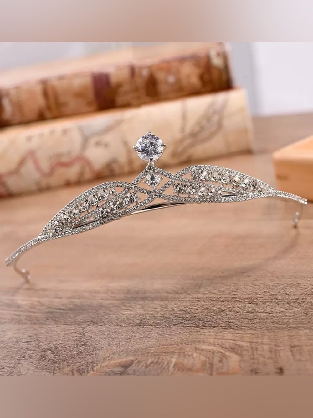 Silver Crystal Bridal Tiara Headband - Elegant Sparkle